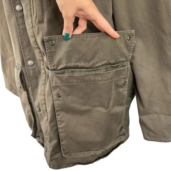 Banana Republic Men's Y2K Cotton Chore Barn Coat Field Jacket Green Size Large - Picture 9 of 11